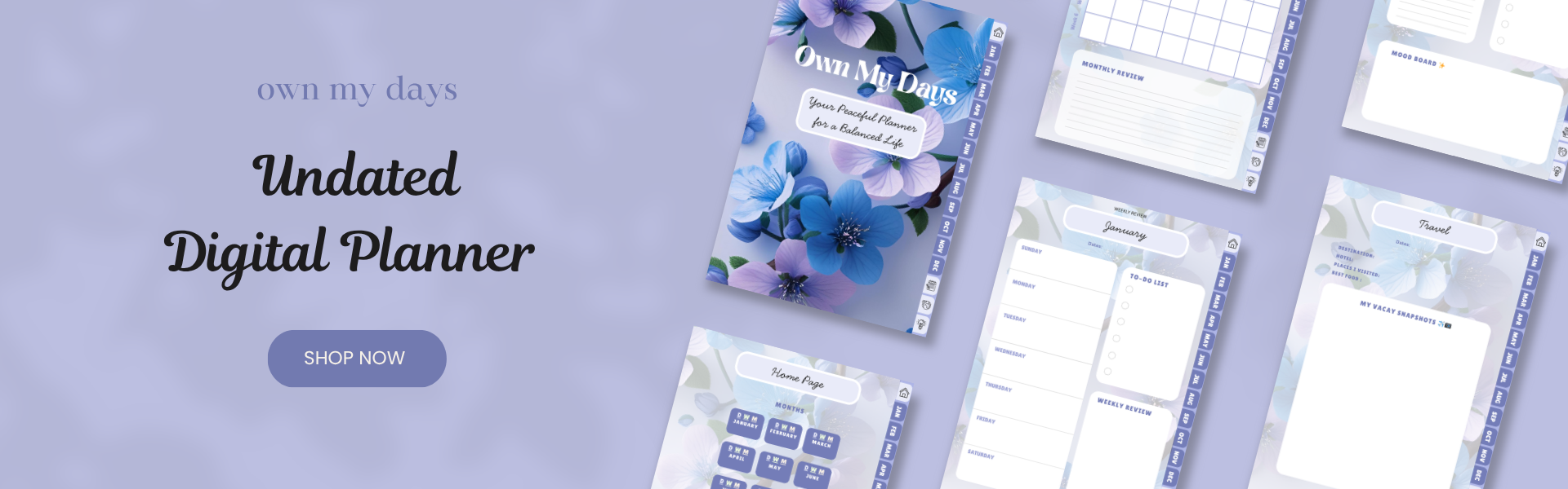Digital planner purple