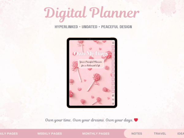 Undated Digital Planner | Own My Days - Candy Edition